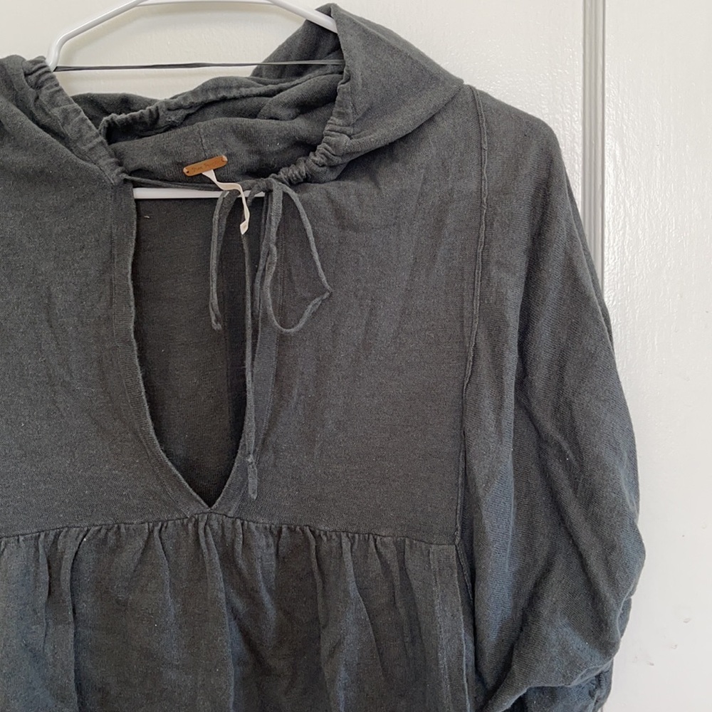 Free People flowy hooded top